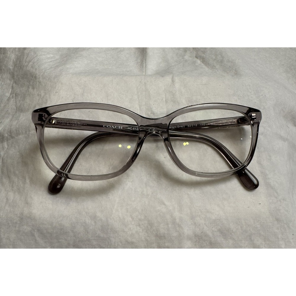 Coach HC6139U HC 6138U 5176 Transparent Grey Eyeglasses;‎ 53/15/140 FRAMES ONLY - Picture 8 of 8